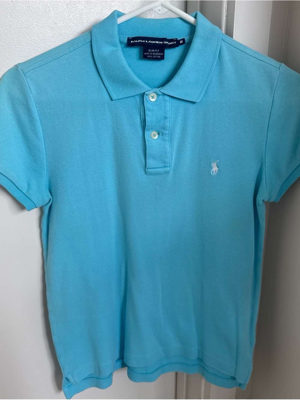 Ralph Lauren Kids Polo Shirt in Aqua Blue with Embroidered Pony